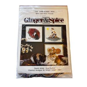 Ginger & spice kitty cate needle point with thread and directions